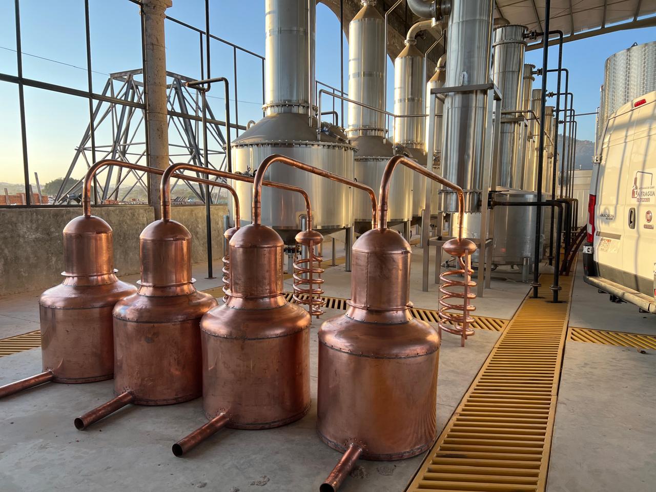 Alambique de cobre 200L para mezcal