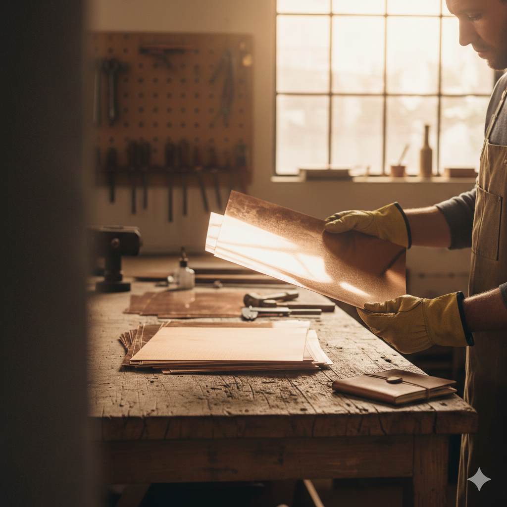 Selección de láminas de cobre